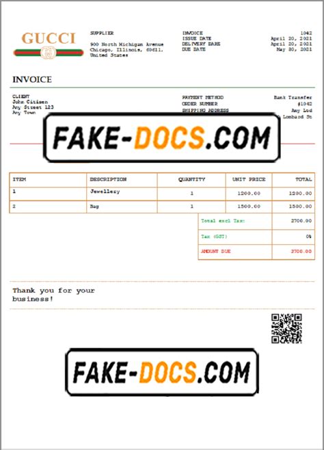 gucci invoice pdf|is gucci legal.